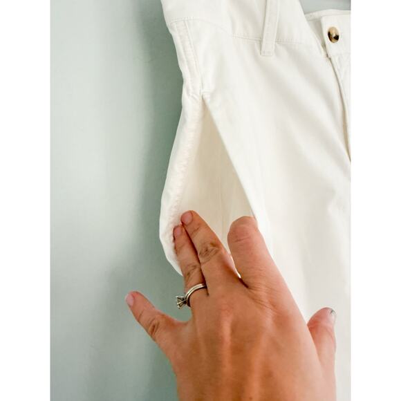 Madewell | NWT The Barrel-Leg Utility Pant in Garment-Dyed Twill in White | Sz 6 - Picture 4 of 11